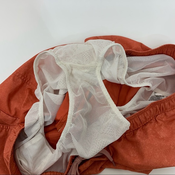 Goodfellow Mens Orange Pull On Swim Trunks With Pockets Drawstring Net Lined XL - Picture 8 of 15